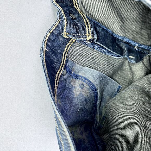 Levi's Jeans Size 32x26 Vintage Skinny 582 Blue Dark Wash Mid Rise Ankle Zip - Picture 11 of 16